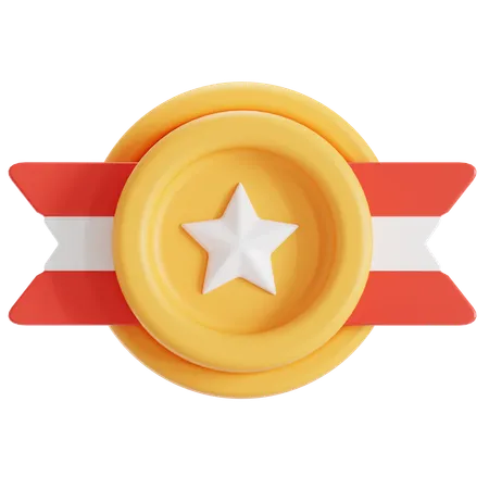 Champion badge medal  3D Icon
