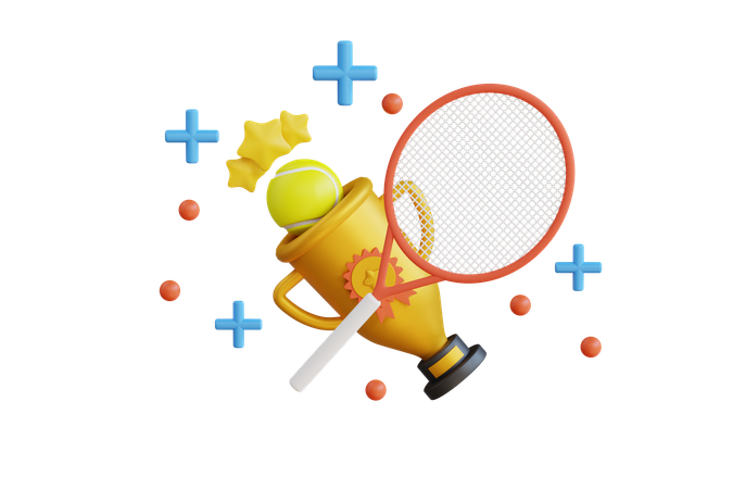 Champion de tennis  3D Icon