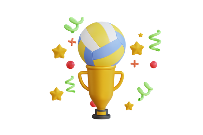 Champion de volley-ball  3D Icon