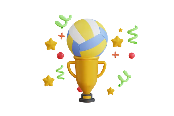 Champion de volley-ball  3D Icon