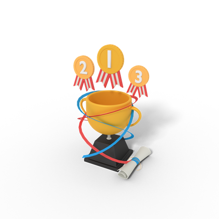 Champion education trophy  3D Icon