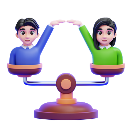 Chancengleichheit  3D Icon
