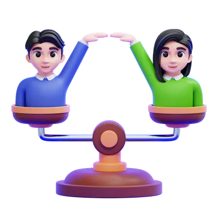 Chancengleichheit  3D Icon