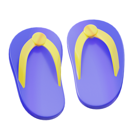 Chanclas azules  3D Icon