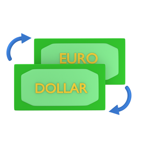Échange de devises  3D Illustration