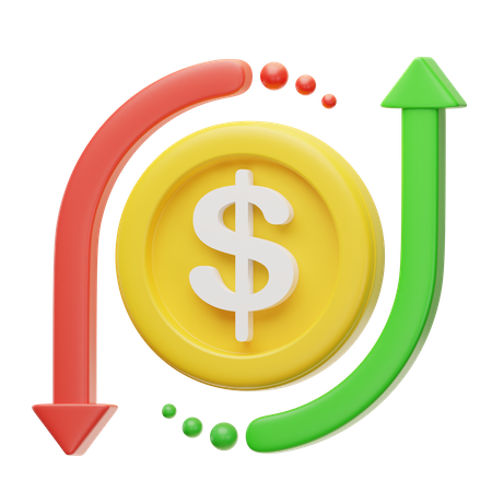 Échange de dollars  3D Icon