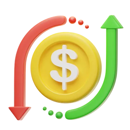 Échange de dollars  3D Icon