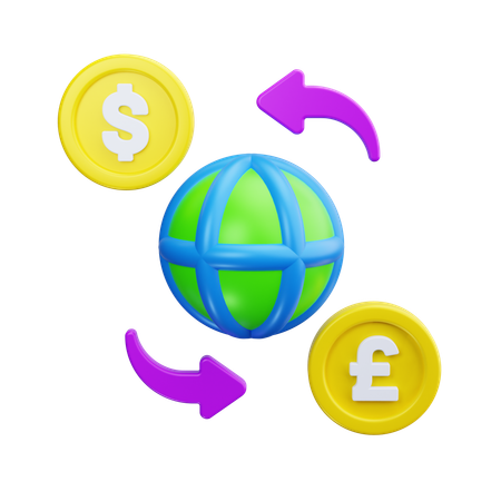 Échange de dollars  3D Icon