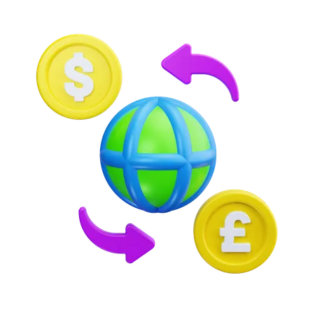 Échange de dollars  3D Icon