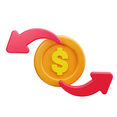 Échange de dollars  3D Icon