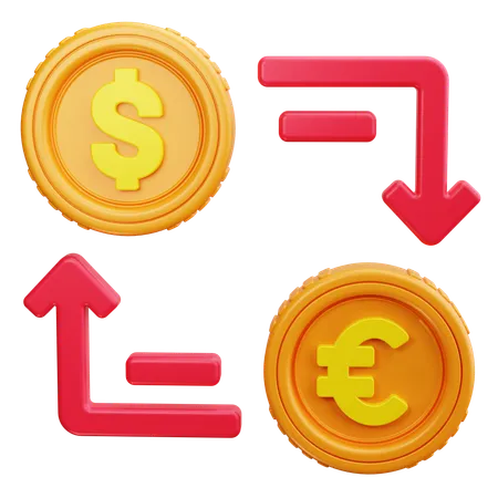 Échange de dollars  3D Icon