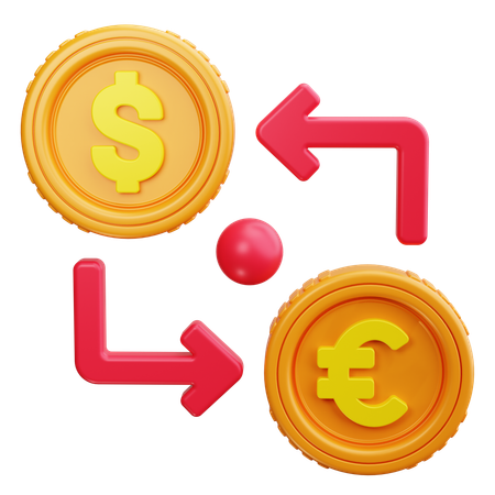 Échange de dollars  3D Icon