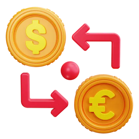 Échange de dollars  3D Icon