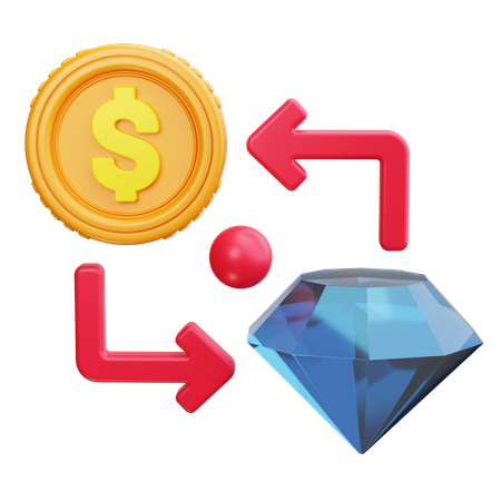 Échange de dollars  3D Icon