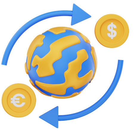 Échange de dollars  3D Icon