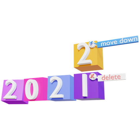 Change year to 2022  3D Illustration