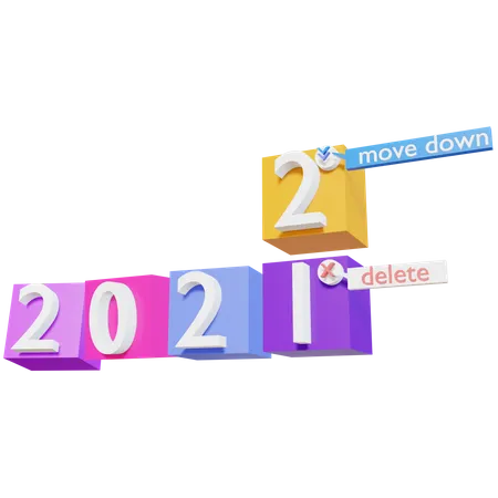 Change year to 2022  3D Illustration
