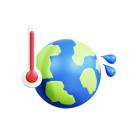 Changement climatique mondial  3D Icon