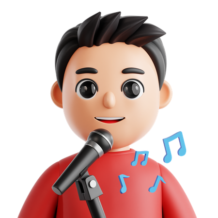 Chanteur  3D Icon