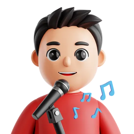 Chanteur  3D Icon