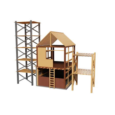 Chantier de construction  3D Icon