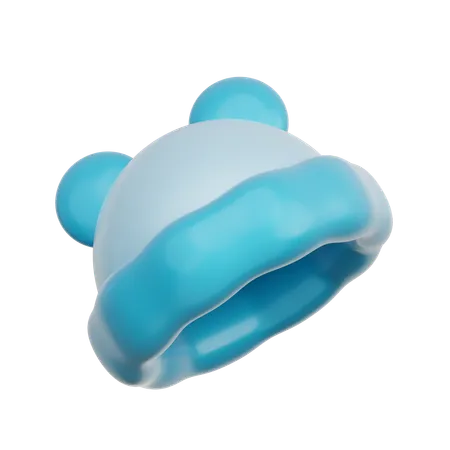 Chapeau bébé bleu  3D Icon