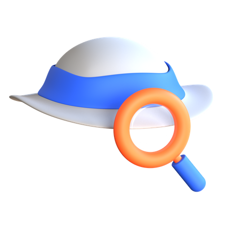Chapeau blanc  3D Icon