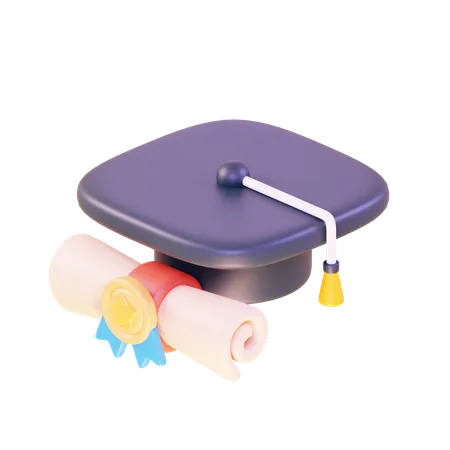 Chapeau de remise de diplôme  3D Icon