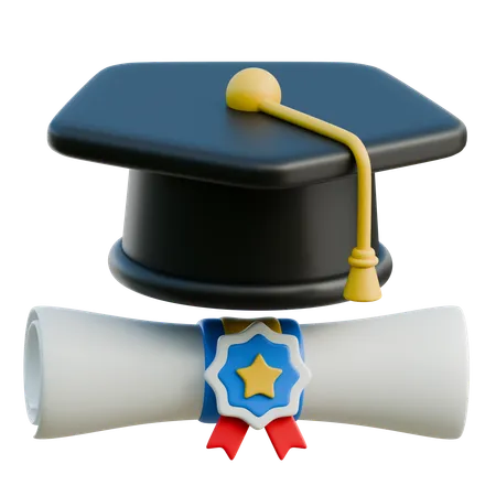 Chapeau de remise de diplôme  3D Icon