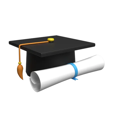 Chapeau de remise de diplôme  3D Illustration