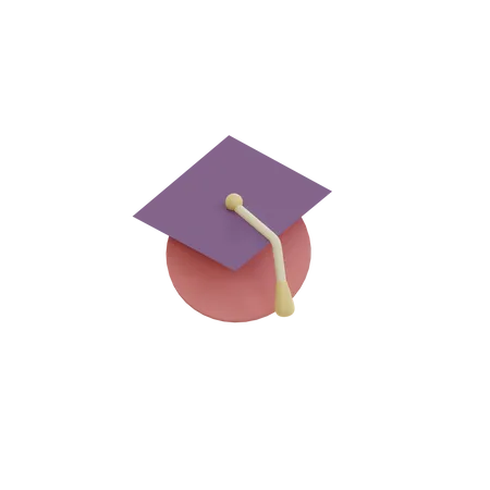 Chapeau de remise de diplôme  3D Illustration