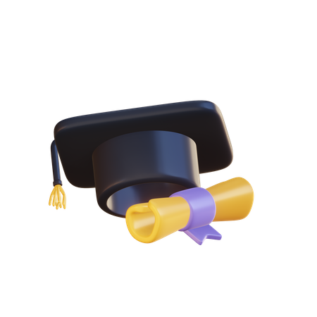 Chapeau de remise de diplôme  3D Icon