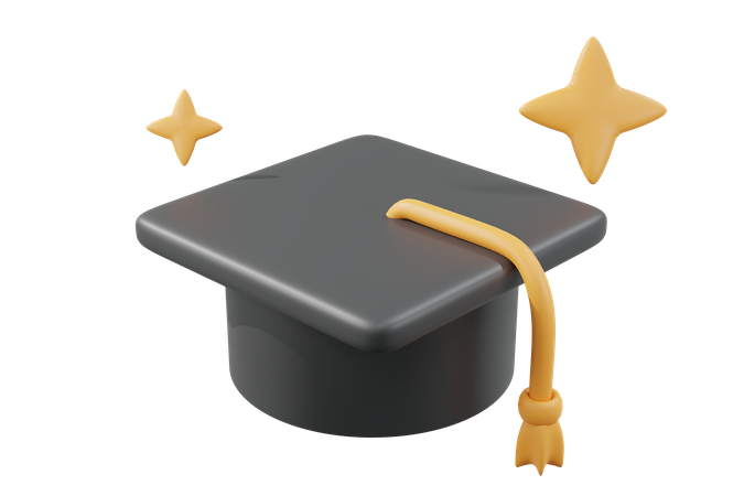 Chapeau de remise de diplôme  3D Icon