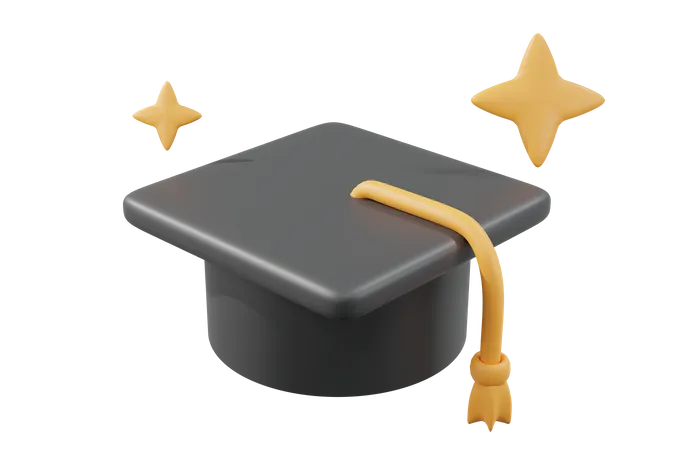 Chapeau de remise de diplôme  3D Icon