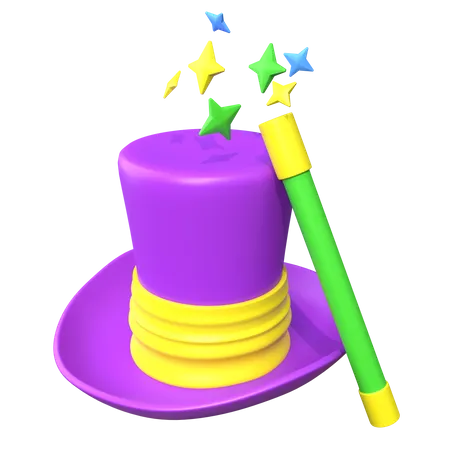 Chapeau de magicien  3D Icon