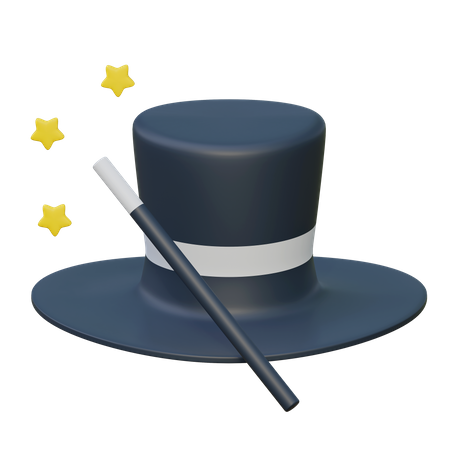 Chapeau de magicien  3D Icon