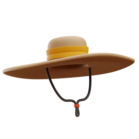 Chapeau de paille  3D Illustration