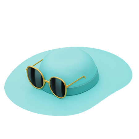Chapeau et lunettes  3D Icon
