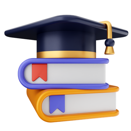 Livres de chapeau éducation  3D Icon