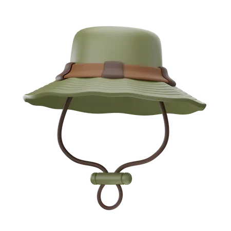 Chapéu de acampamento  3D Icon