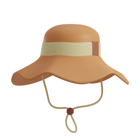Chapéu de acampamento  3D Icon