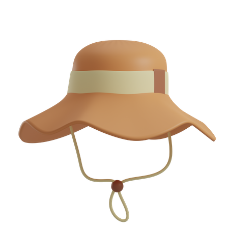 Chapéu de acampamento  3D Illustration