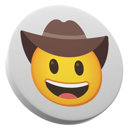 Cara de chapéu de cowboy  3D Icon