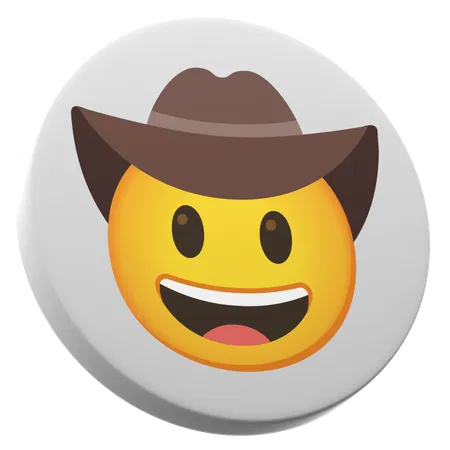 Cara de chapéu de cowboy  3D Icon