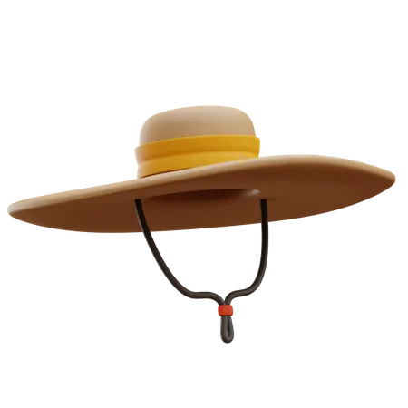 Chapéu de palha  3D Illustration