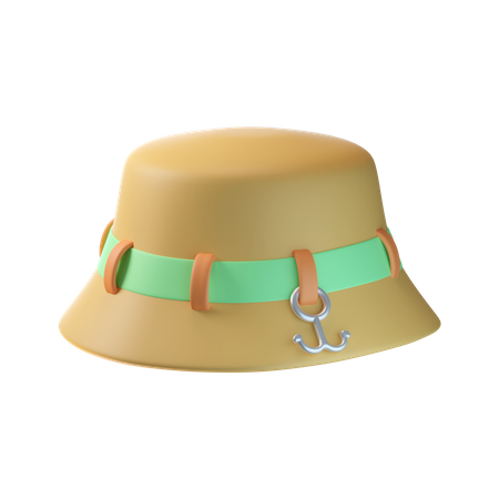 Chapéu de pesca  3D Icon