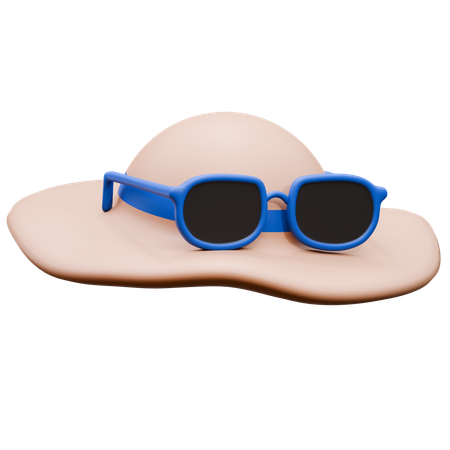 Chapéu de praia  3D Icon