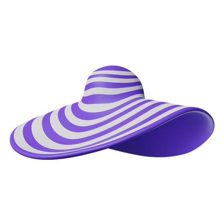 Chapéu de praia feminino  3D Icon