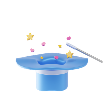 Chapéu mágico  3D Icon