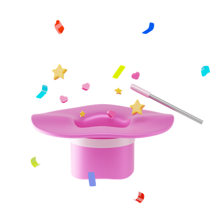 Chapéu mágico  3D Icon